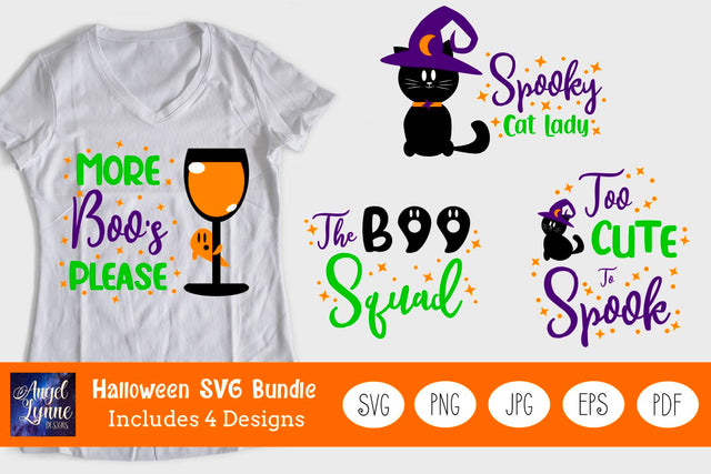 Halloween Quote SVG Bundle | Halloween Sublimation Bundle SVG Angel Lynne Designs 