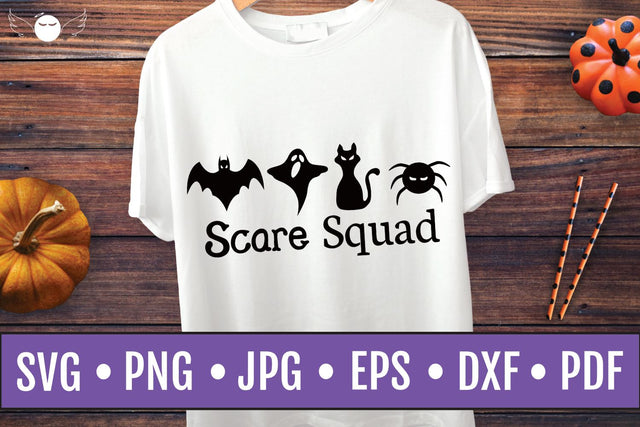 Halloween Quote SVG | Halloween SVG | Scare Squad SVG SVG Angel Lynne Designs 