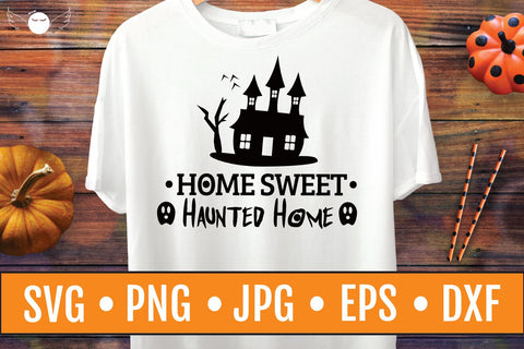 Halloween Quote SVG | Home Sweet Haunted Home| Halloween SVG SVG Angel Lynne Designs 