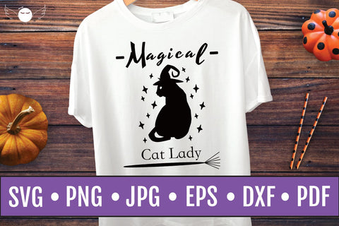 Halloween Quote SVG | Magical Cat Lady | Cat Lady SVG SVG Angel Lynne Designs 