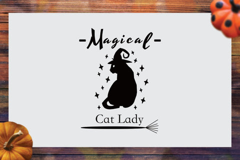 Halloween Quote SVG | Magical Cat Lady | Cat Lady SVG SVG Angel Lynne Designs 