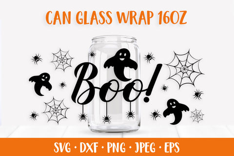Halloween Quotes Can Glass Wrap SVG. Glass Can Wrap Designs SVG LaBelezoka 