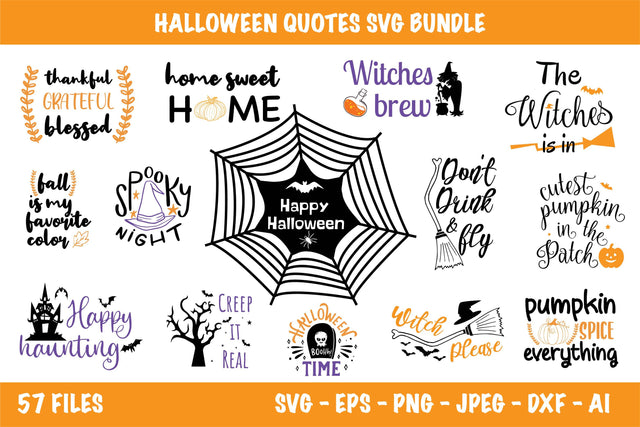 Halloween Quotes Svg Bundle SVG DIYCUTTINGFILES 