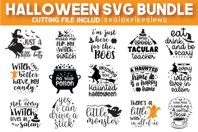 Halloween Quotes Svg Bundle SVG md faruk hossain 