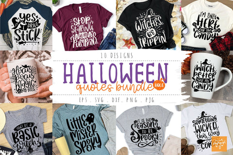 Halloween Quotes SVG Bundle Vol 5 SVG dapiyupi store 