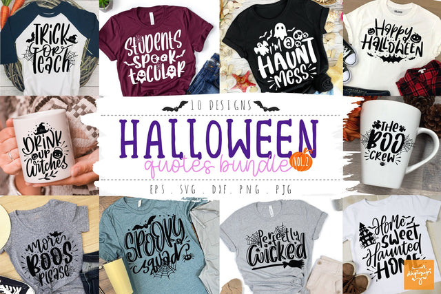 Halloween Quotes SVG Bundle Vol.2 SVG dapiyupi store 