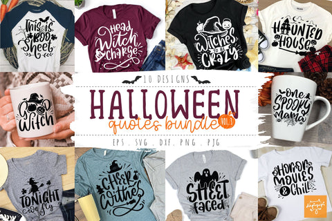 Halloween Quotes SVG Bundle Vol.3 SVG dapiyupi store 