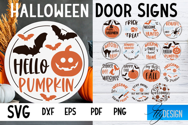 Halloween Quotes SVG Design Bundle | Halloween Circle SVG SVG Fly Design 