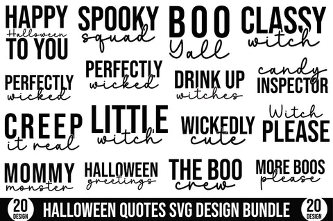 Halloween quotes Svg Design bundle SVG SVGista 