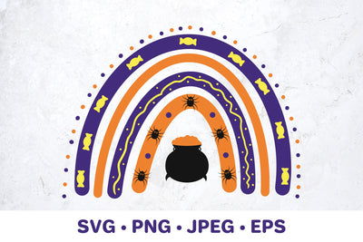 Halloween rainbow. Cute Halloween decorations SVG LaBelezoka 