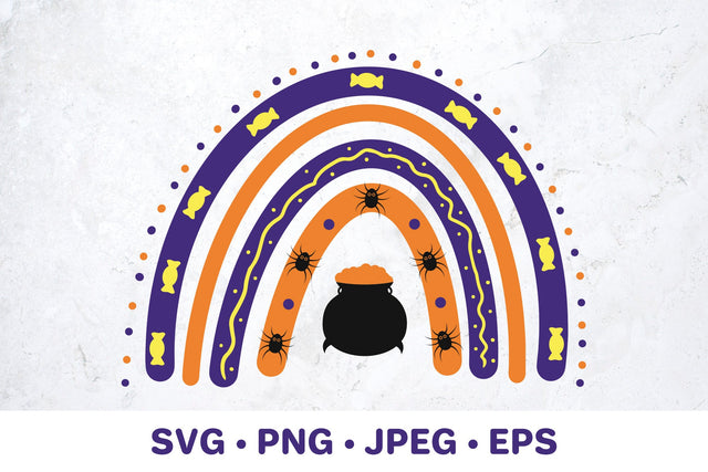 Halloween rainbow. Cute Halloween decorations SVG LaBelezoka 