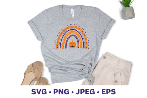 Halloween rainbow. Cute pumpkin rainbow. Halloween clipart SVG LaBelezoka 