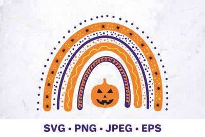 Halloween rainbow. Cute pumpkin rainbow. Halloween clipart SVG LaBelezoka 