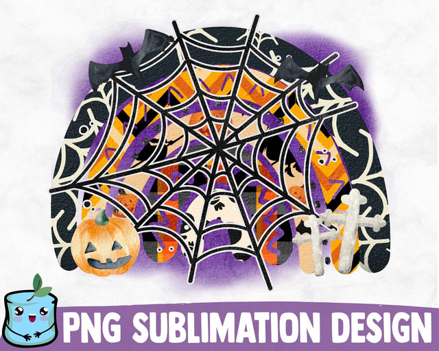 Halloween Rainbow Sublimation Design Sublimation MintyMarshmallows 