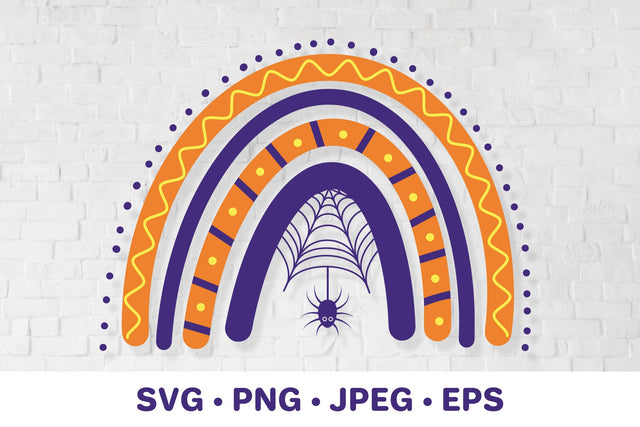 Halloween rainbow with cobweb. Cute Halloween decor SVG SVG LaBelezoka 