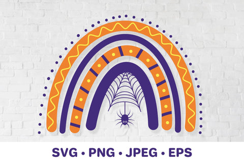 Halloween rainbow with cobweb. Cute Halloween decor SVG SVG LaBelezoka 