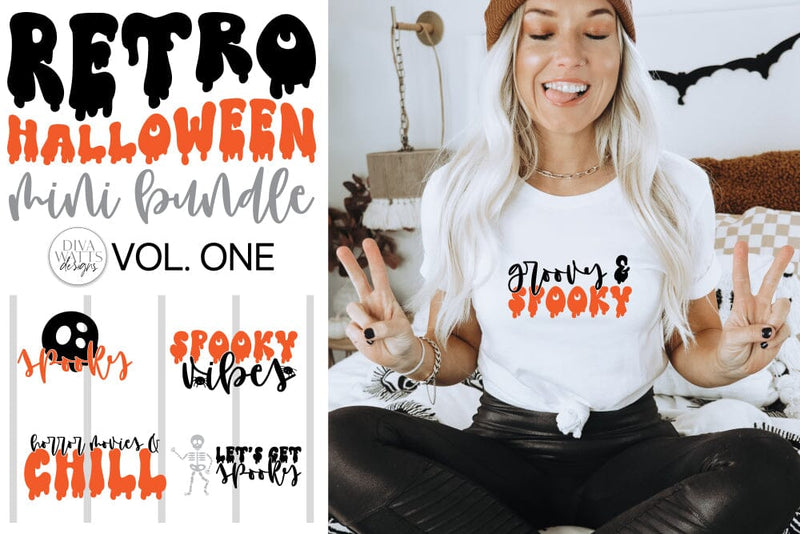Halloween Retro Mini Bundle Volume One SVG Diva Watts Designs 