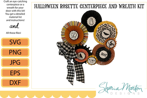Halloween Rosette Kit SVG Sharia Morton Designs 