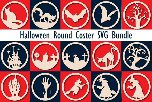Halloween Round Coster SVG Bundle SVG MD JOYNAL ABDIN 