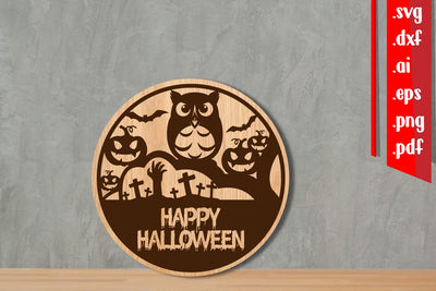 Halloween Round Sign 10 SVG zafrans studio 