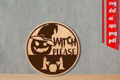 Halloween Round Sign 2 SVG zafrans studio 