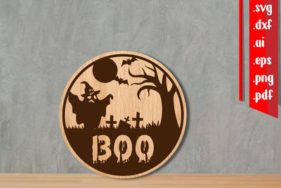 Halloween Round Sign 7 SVG zafrans studio 