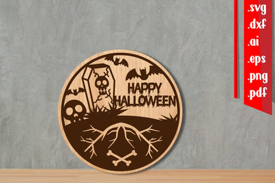 Halloween Round Sign 9 SVG zafrans studio 