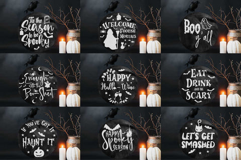 Halloween Round Sign Bundle | Funny Halloween SVG Bundle SVG Petunia Digital Design 