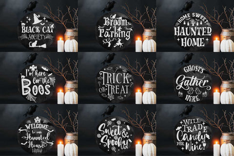 Halloween Round Sign Bundle | Funny Halloween SVG Bundle SVG Petunia Digital Design 