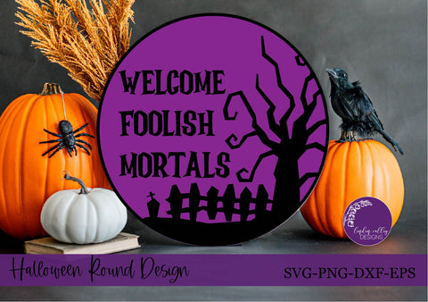 Halloween Round Sign Bundle-Halloween SVG Bundle SVG Linden Valley Designs 