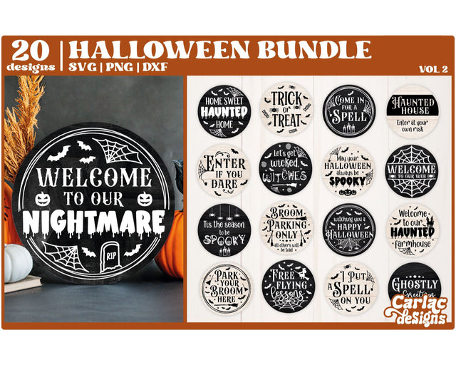 Halloween Round Sign Bundle | Halloween SVG Bundle | Vol 2 SVG Carla C Designs 