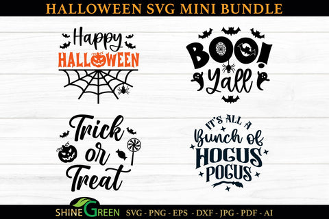 Halloween Round Sign Bundle SVG Cut Files SVG Shine Green Art 