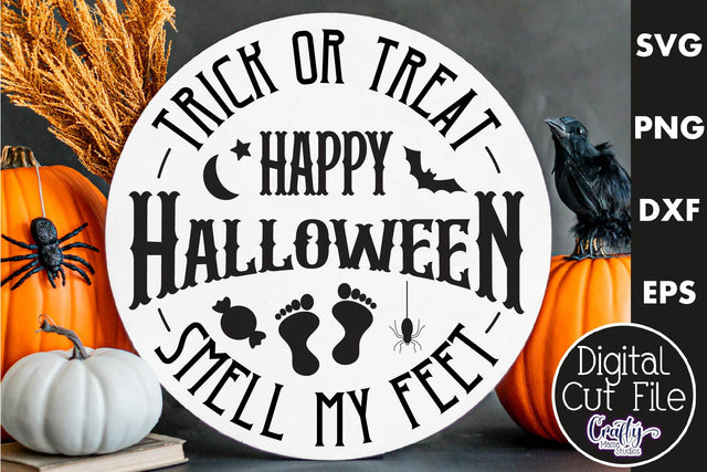 Halloween Round Sign Funny Svg, Happy Halloween SVG Crafty Mama Studios 