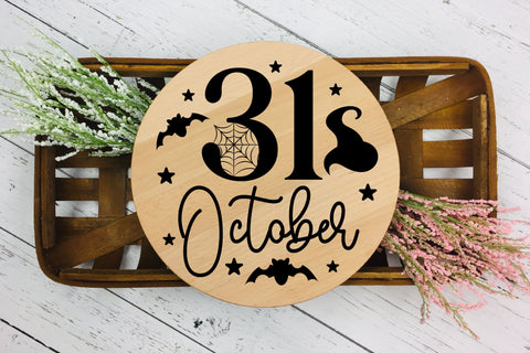 Halloween Round Sign SVG - 31 October Cut File SVG CraftLabSVG 
