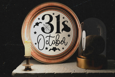 Halloween Round Sign SVG - 31 October Cut File SVG CraftLabSVG 