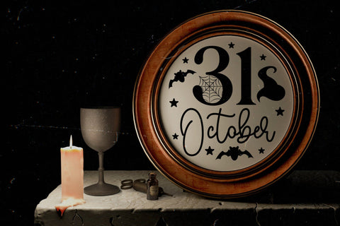 Halloween Round Sign SVG - 31 October Cut File SVG CraftLabSVG 