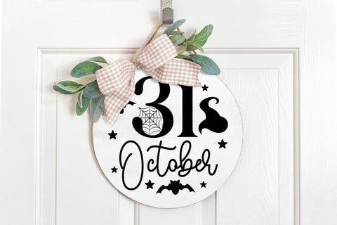Halloween Round Sign SVG - 31 October Cut File SVG CraftLabSVG 