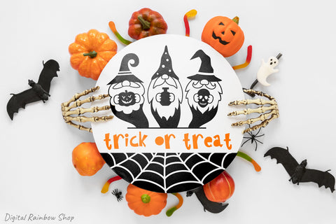 Halloween round sign svg bundle, farmhouse halloween svg SVG Digital Rainbow Shop 