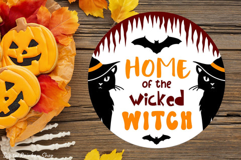 Halloween round sign svg bundle, farmhouse halloween svg SVG Digital Rainbow Shop 