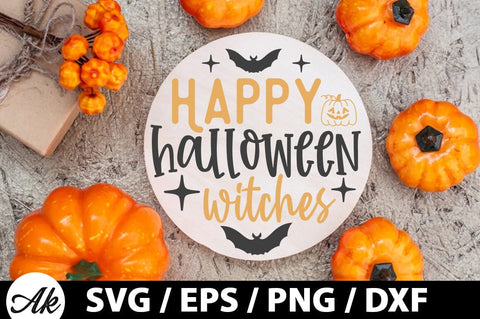 Halloween Round Sign SVG Bundle SVG akazaddesign 