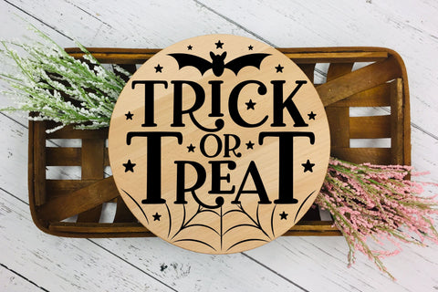 Halloween Round Sign SVG, Trick or Treat SVG SVG CraftLabSVG 