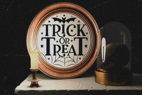 Halloween Round Sign SVG, Trick or Treat SVG SVG CraftLabSVG 