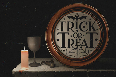 Halloween Round Sign SVG, Trick or Treat SVG SVG CraftLabSVG 