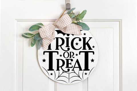 Halloween Round Sign SVG, Trick or Treat SVG SVG CraftLabSVG 