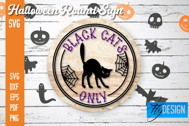 Halloween Round Signs SVG | Halloween Quotes Design SVG Fly Design 