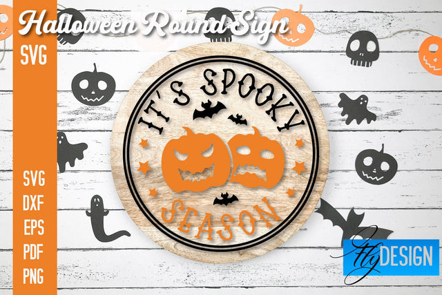 Halloween Round Signs SVG | Halloween Quotes Design SVG Fly Design 