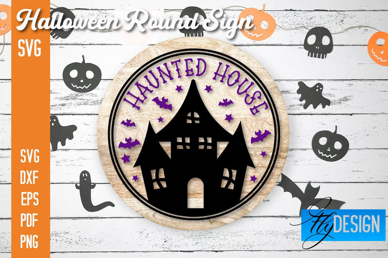 Halloween Round Signs SVG | Halloween Quotes Design SVG Fly Design 