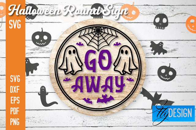 Halloween Round Signs SVG | Halloween Quotes Design SVG Fly Design 
