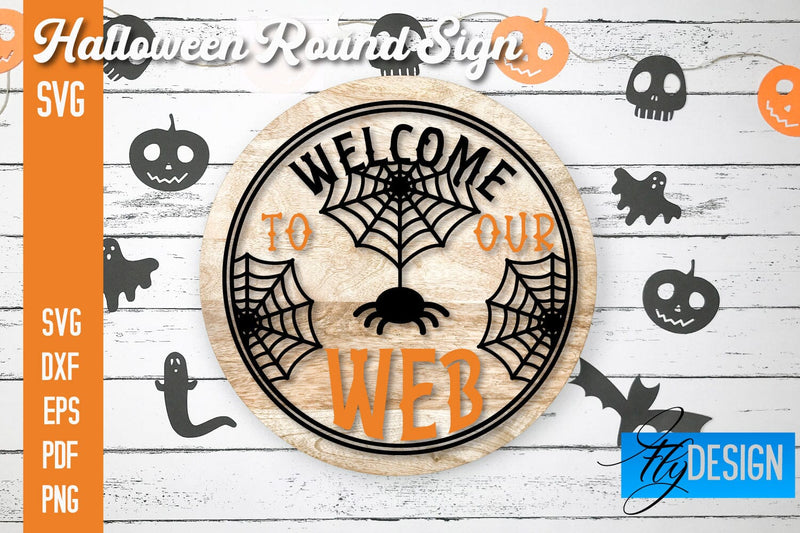 Halloween Round Signs SVG | Halloween Quotes Design SVG Fly Design 