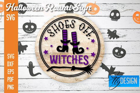Halloween Round Signs SVG | Halloween Quotes Design SVG Fly Design 